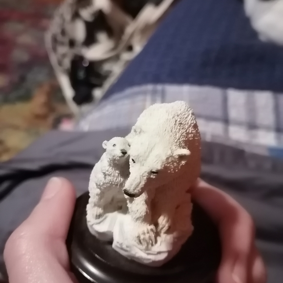 Vintage 90s Polar Bear and Cub Figure - Picture 3 of 7